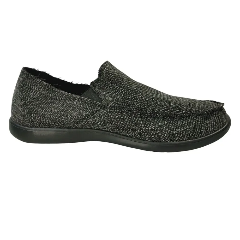 Crocs Men's Santa Cruz SL Slip-On Canvas Loafers Dark Gray Black M13 205708